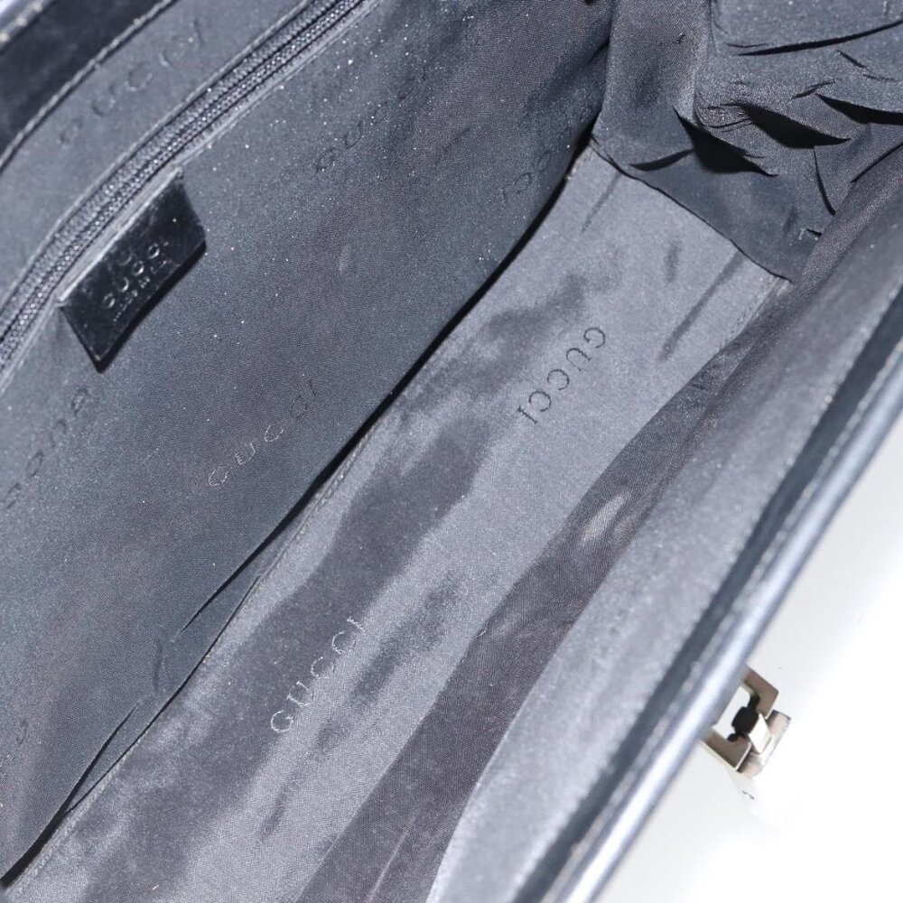 Authentic GUCCI Jackie Shoulder Bag Nylon Black Silver 002 1073 3444 - Picture 3 of 16